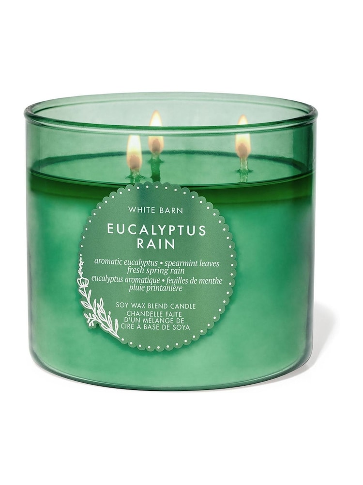 Bath & Body Works EucRain 3 Wick Candle 14.5 oz / 411 g - Image 1 of 1 Bath & Body Works EucRain 3 Wick Candle 14.5 oz / 411 g - Image 1 of 1