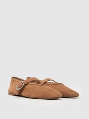 Schuh Lavena Mary Jane Brown Ballerinas - Image 2 of 4