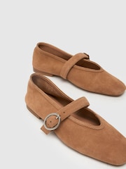 Schuh Lavena Mary Jane Brown Ballerinas - Image 4 of 4