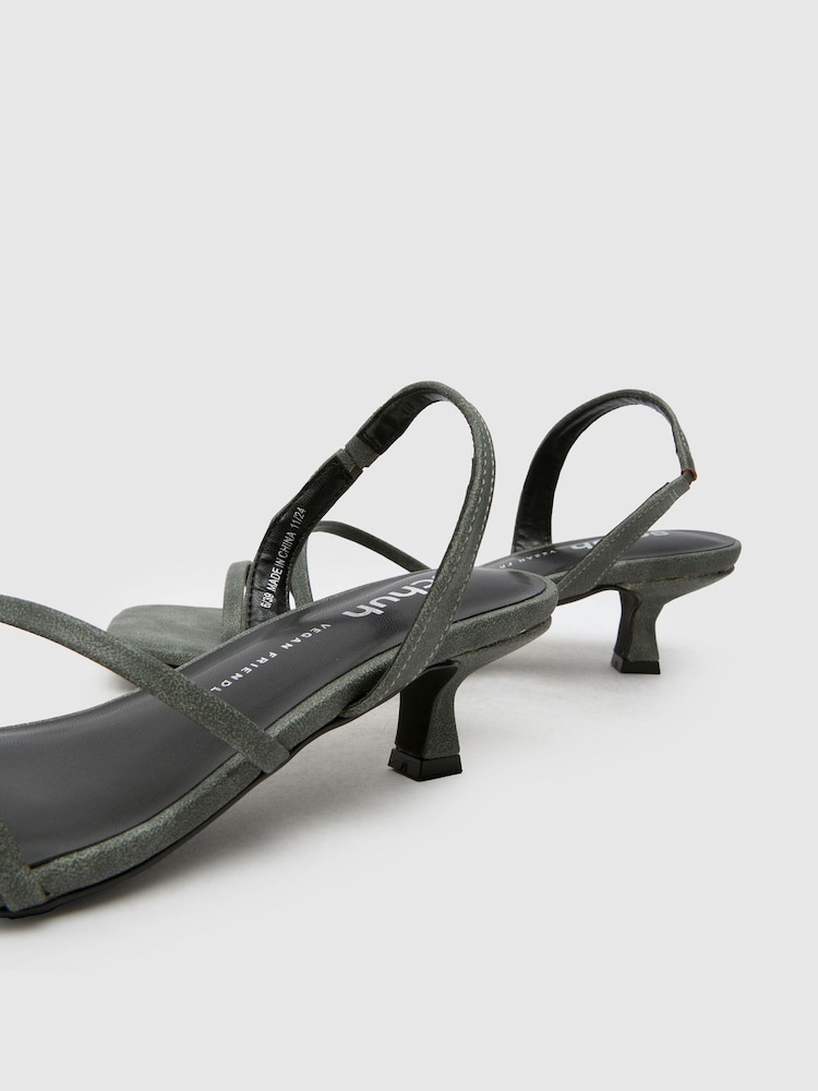 Schuh Green Steele Strappy Kitten Sandals - Image 4 of 4
