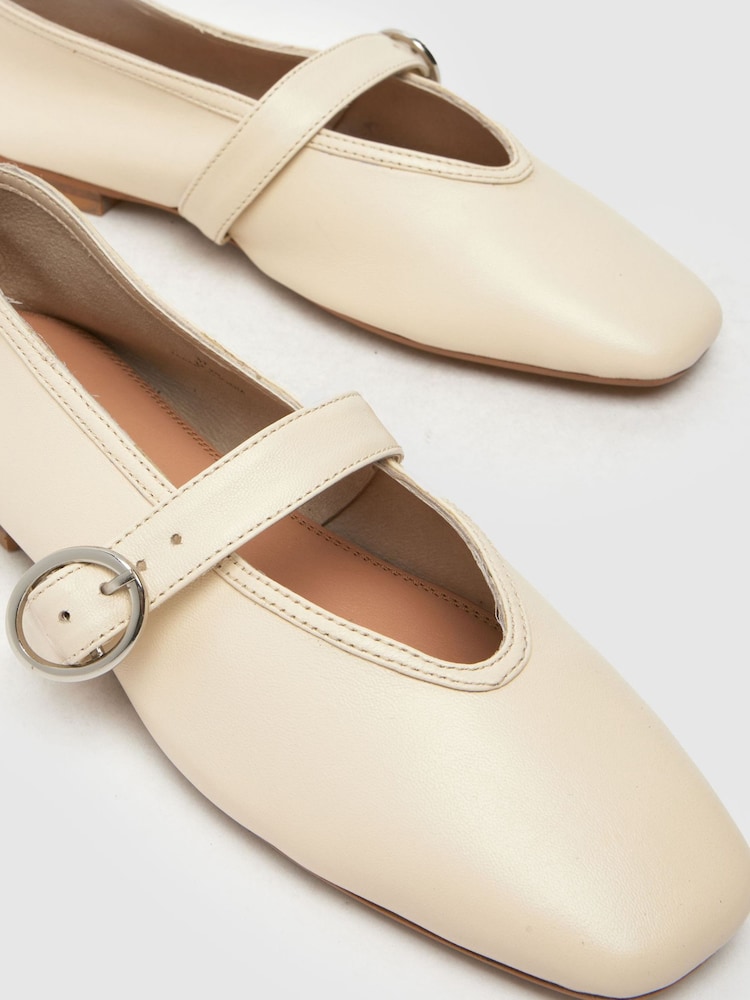 Schuh Lavena Mary Jane Brown Ballerinas - Image 3 of 4