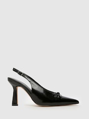 Черный - Туфли-лодочки с ремешком через пятку и бантом Schuh ec Suki - Image 1 of 4