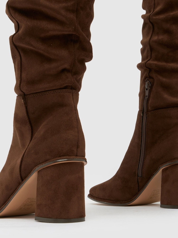 Schuh Daria Knee Brown High Boots - Image 4 of 4