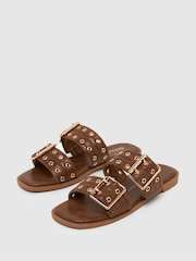 Marrón - Schuh Tenika Hardwear Mule Black Sandals - Imagen 3 de 4
