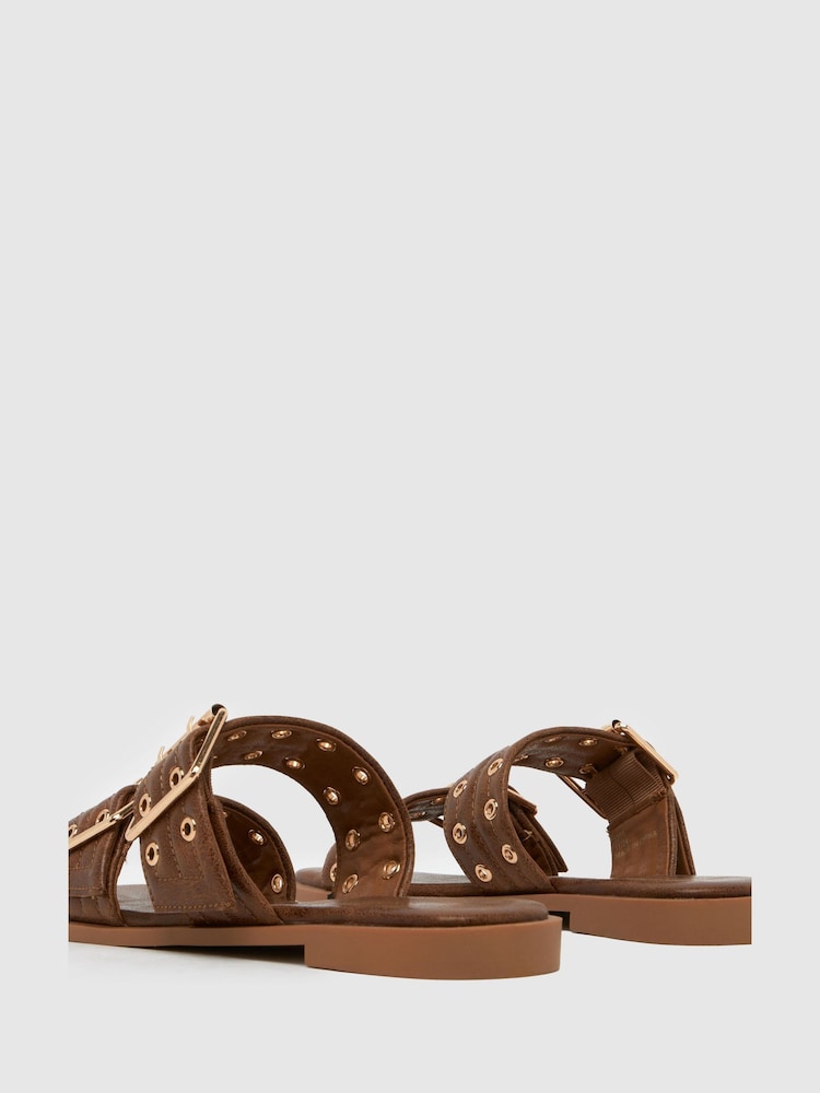 Marrón - Schuh Tenika Hardwear Mule Black Sandals - Imagen 4 de 4