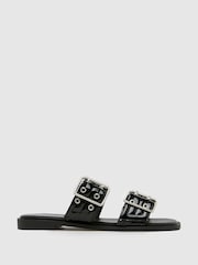 Negro - Schuh Tenika Hardwear Mule Black Sandals - Imagen 1 de 4