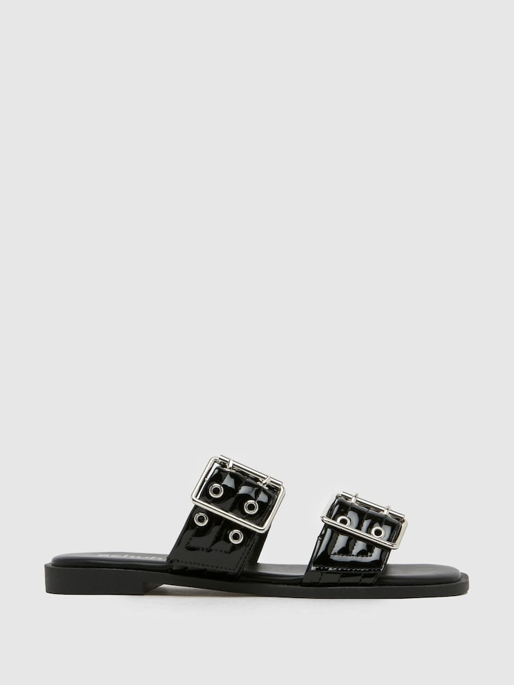 Negro - Schuh Tenika Hardwear Mule Black Sandals - Imagen 1 de 4