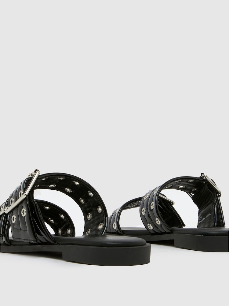 Negro - Schuh Tenika Hardwear Mule Black Sandals - Imagen 4 de 4