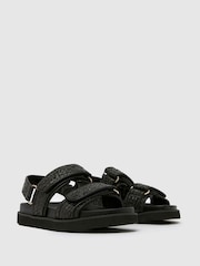 Schuh Tiesha Footbed Black Sandals - Image 2 of 4
