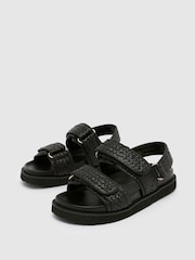 Schuh Tiesha Footbed Black Sandals - Image 3 of 4