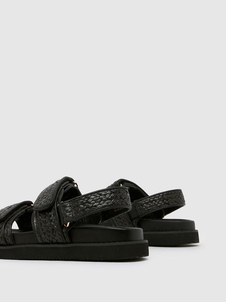 Schuh Tiesha Footbed Black Sandals - Image 4 of 4