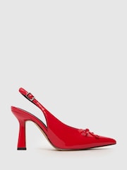 Красный - Туфли-лодочки с ремешком через пятку и бантом Schuh ec Suki - Image 1 of 4