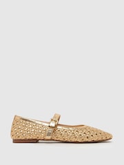 Schuh Lexie Woven Black Ballerinas - Image 1 of 4