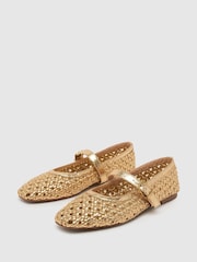 Schuh Lexie Woven Black Ballerinas - Image 3 of 4