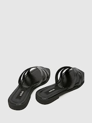 Schuh Trisha Flat Mule Black Sandals - Image 3 of 4