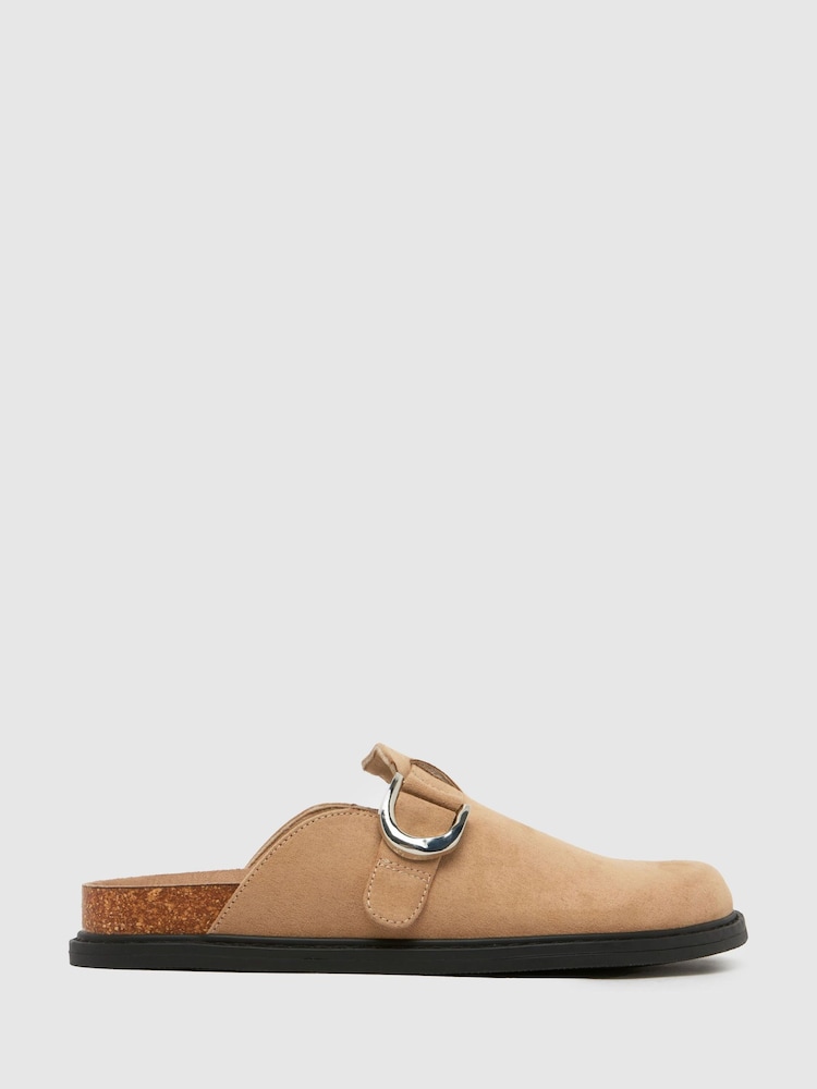 Schuh Tora Closed Toe Mule Brown Sandals - Image 1 of 4
