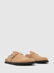 Schuh Tora Closed Toe Mule Brown Sandals - Image 2 of 4