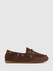Schuh Suede Moccasin Boat Shoes - Image 1 of 3
