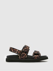 Schuh Tiesha Footbed Black Sandals - Image 1 of 4