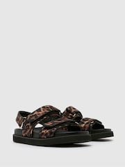 Schuh Tiesha Footbed Black Sandals - Image 2 of 4