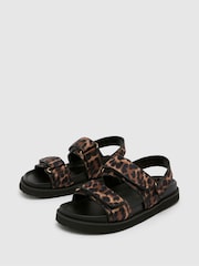Schuh Tiesha Footbed Black Sandals - Image 3 of 4