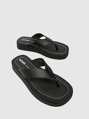 Черный - Schuh Tanisha Toe Post черный сандалии - Image 3 of 4