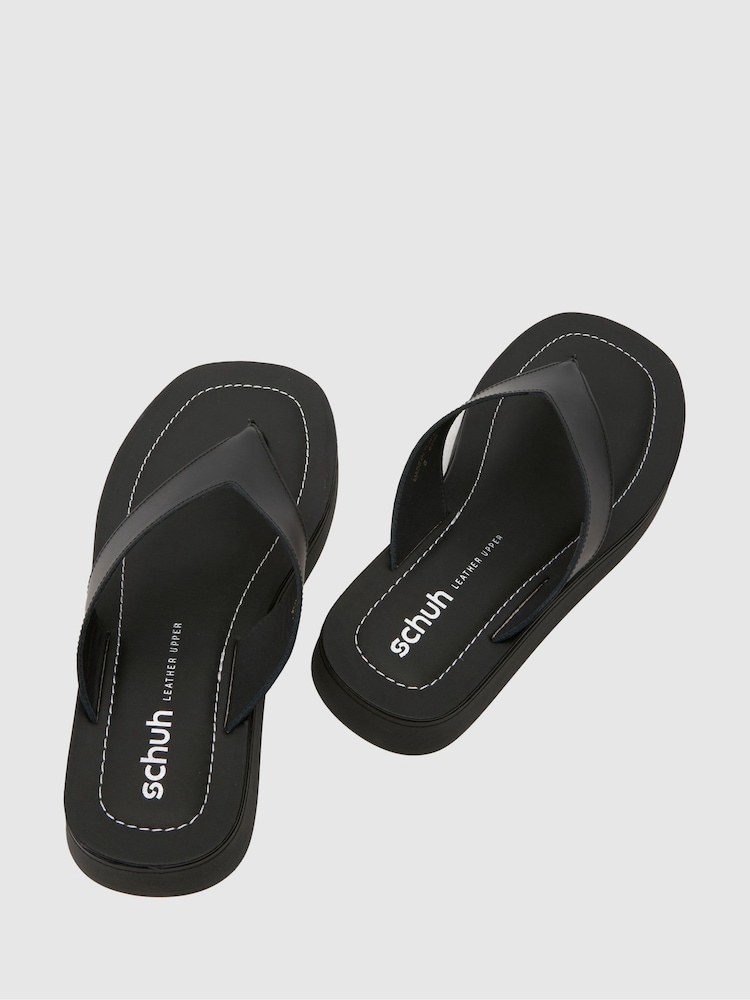 Черный - Schuh Tanisha Toe Post черный сандалии - Image 4 of 4
