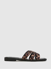 Schuh Trisha Flat Mule Black Sandals - Image 1 of 4