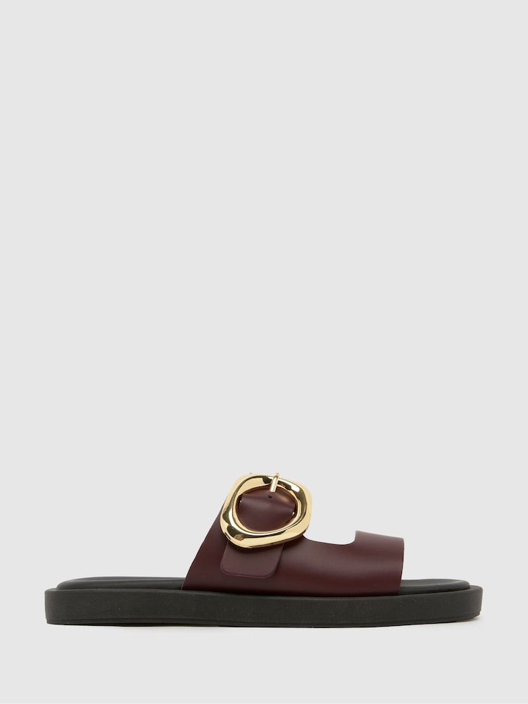 Schuh Teela Leather Buckle Sandals - Image 2 of 4