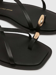 Schuh Taran Metal Toeloop Black Sandals - Image 3 of 4