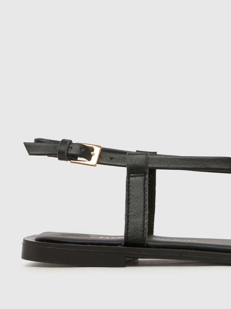 Schuh Taran Metal Toeloop Black Sandals - Image 4 of 4