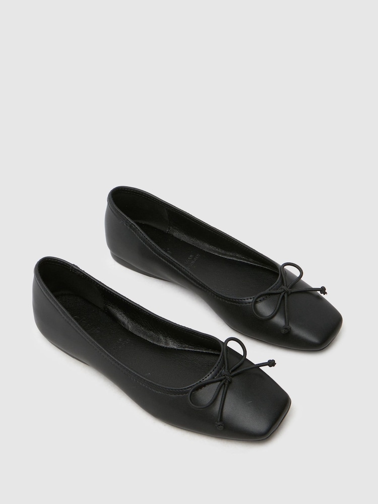 Schuh Flat Black Dolly Shoes Buy Schuh Lotta Square Toe Ballerinas