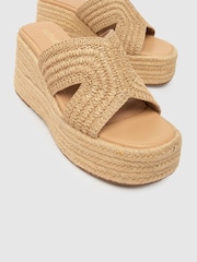 Schuh Valeta Raffia Wedge Sandals - Image 3 of 4