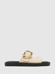 Schuh Teela Leather Buckle Sandals - Image 2 of 4