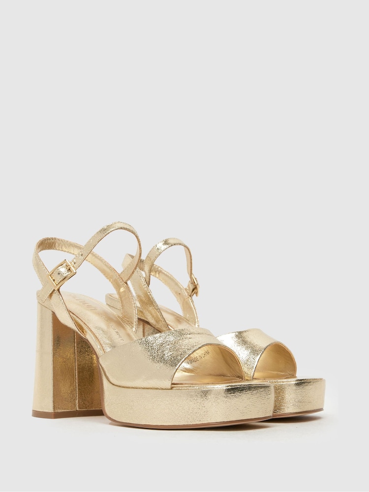 Schuh zlata (barva); zlato Sabina Heeled Platform čevlji - Slika 2 iz 4