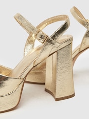 Schuh zlata (barva); zlato Sabina Heeled Platform čevlji - Slika 4 iz 4
