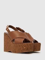 Schuh Valentina Cork Wedge Black Sandals - Image 2 of 4