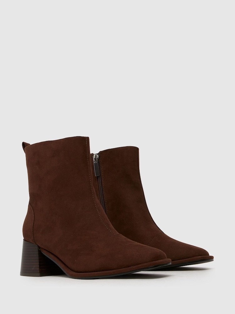 Schuh WF Bowie Block Brown Boots - Image 2 of 4