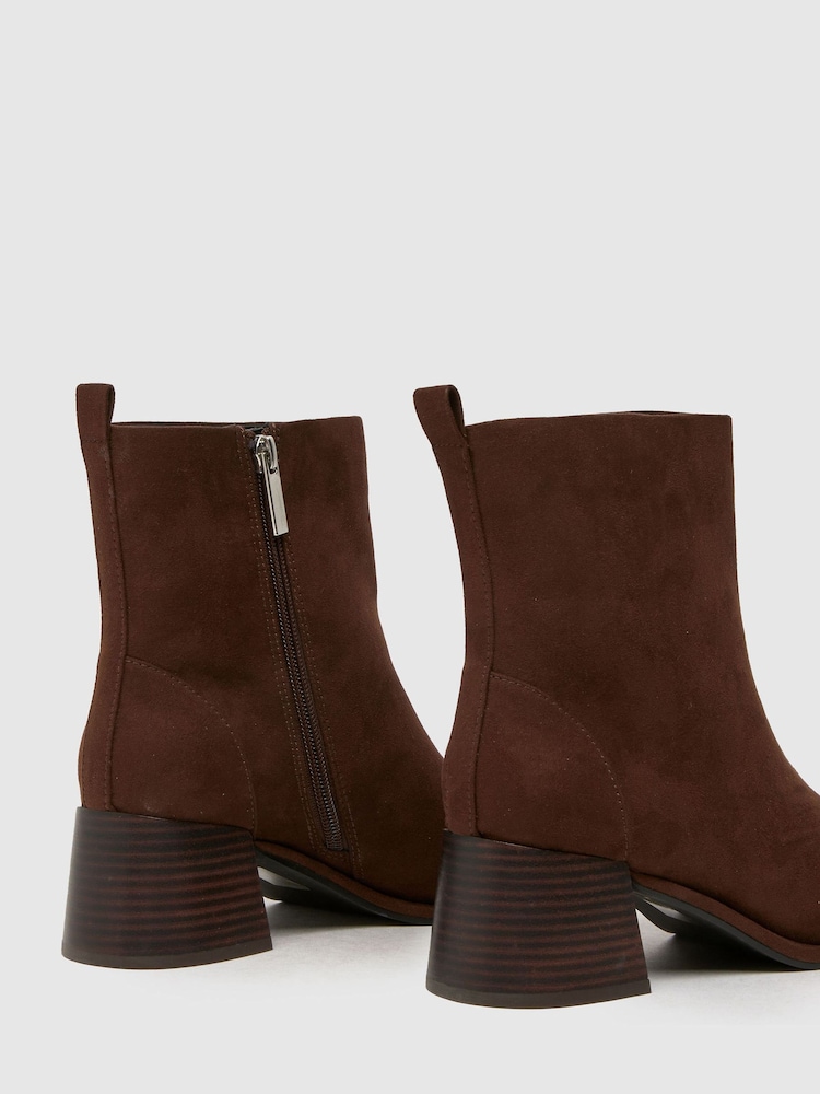 Schuh WF Bowie Block Brown Boots - Image 4 of 4
