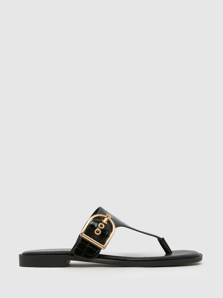 Schuh Teena Flat Toe Post Sandals - Image 1 of 4