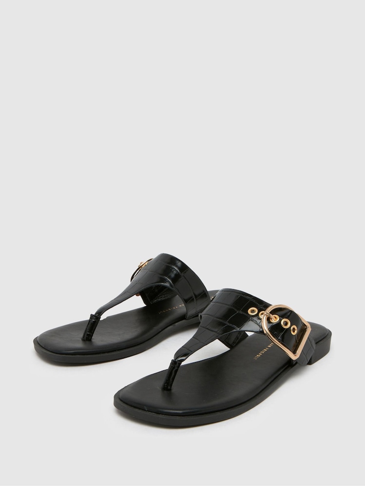 Schuh Teena Flat Toe Post Sandals - Image 2 of 4