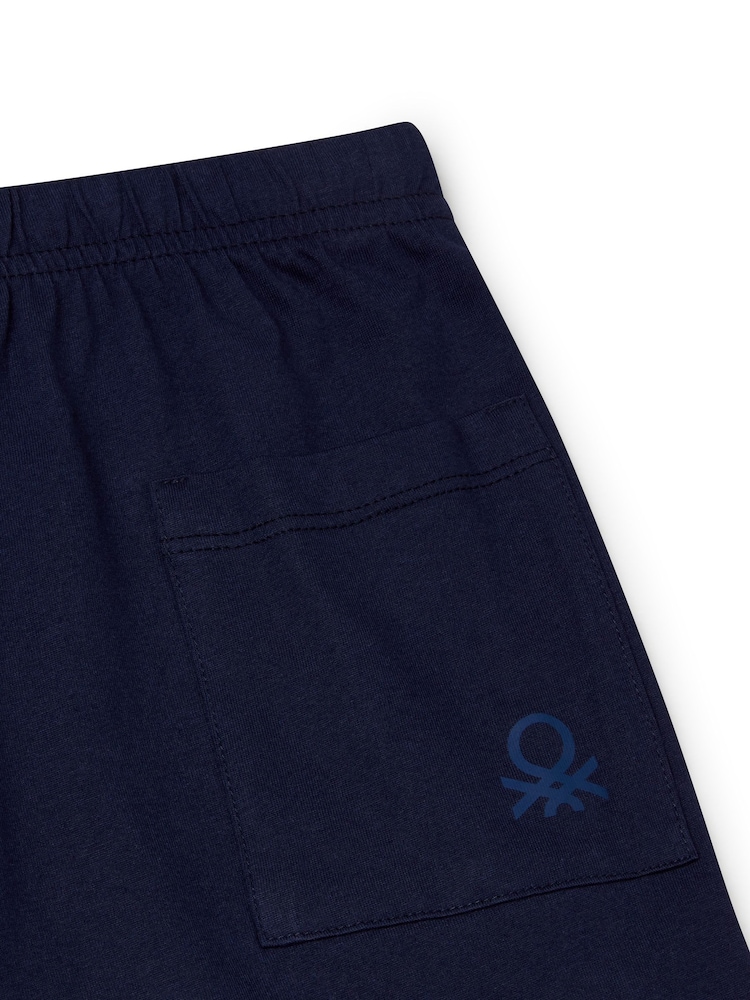 Benetton Boys Logo 100% Cotton T-Shirt and Shorts Set - Image 3 of 3