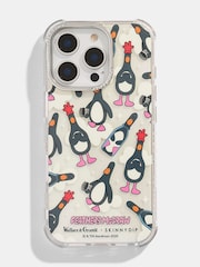 Skinnydip x Wallace & Gromit Black Feathers Repeat Shock iPhone 16 Pro Max Case - Image 1 of 4