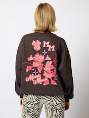 Skinnydip Purple Disney Minnie Mouse Acid Wash Sweatshirt - Image 1 of 4