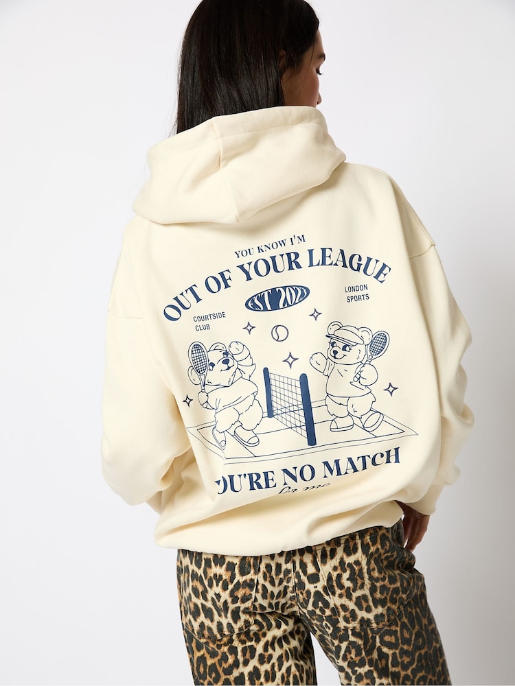 Skinnydip White Out Of Your League Pickleball Hoodie - Image 4 of 4 Skinnydip White Out Of Your League Pickleball Hoodie - Image 4 of 4