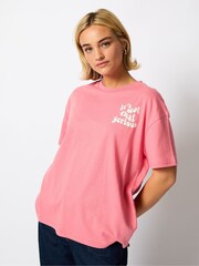 Skinnydip Pink Its Not That Serious T-Shirt - Image 1 of 4
