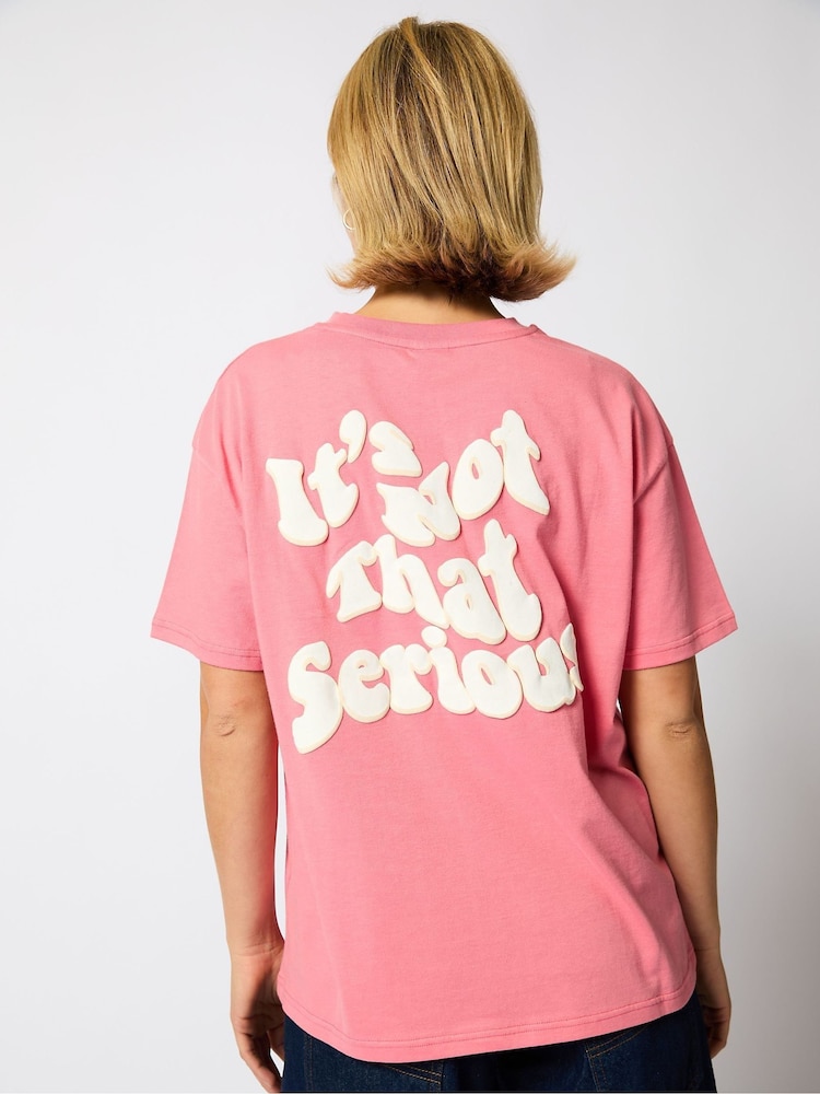 Skinnydip Pink Its Not That Serious T-Shirt - Image 2 of 4