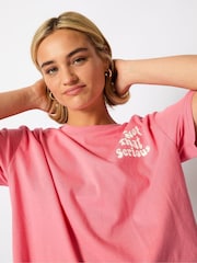 Skinnydip Pink Its Not That Serious T-Shirt - Image 4 of 4
