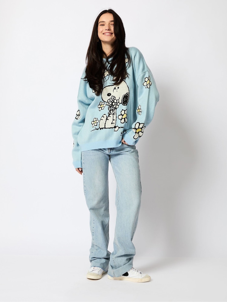 Peanuts x Skinnydip Purple Knitted Jumper - Image 1 of 5