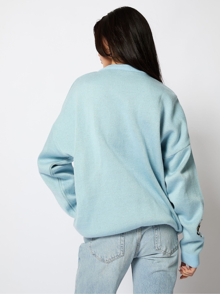 Peanuts x Skinnydip Purple Knitted Jumper - Image 2 of 5